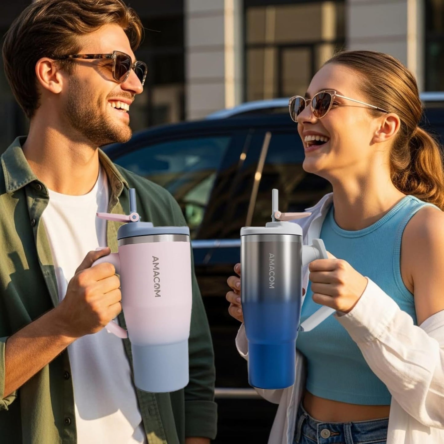 Amacom Hydration Booster™ 180° Rotating Handle Tumbler