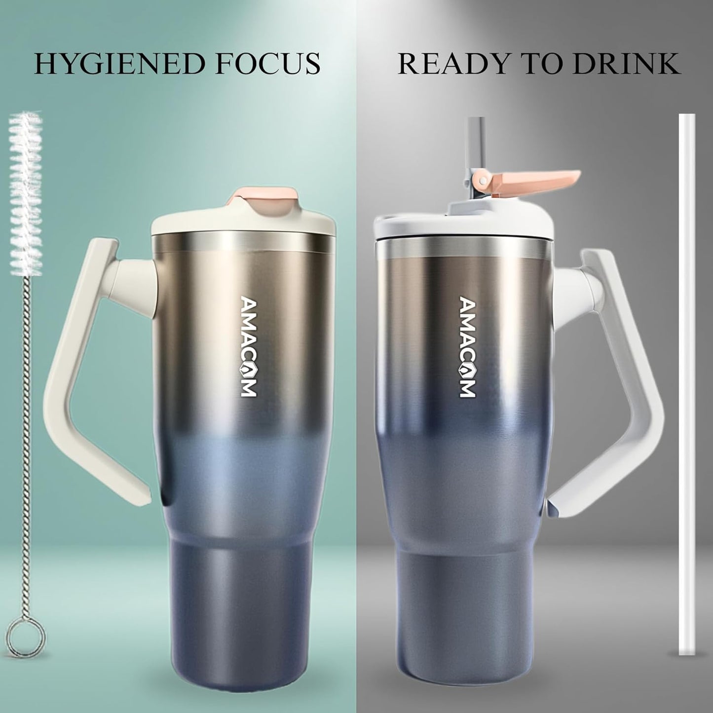 Amacom Hydration Booster™ 180° Rotating Handle Tumbler