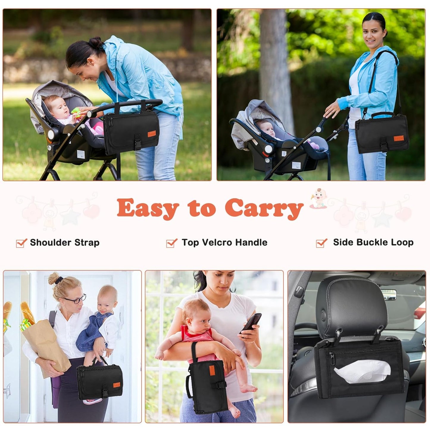 Pad Porter™: All-in-One Portable Diaper Changing Station